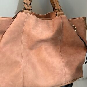 Faux Leather Tan Handbag